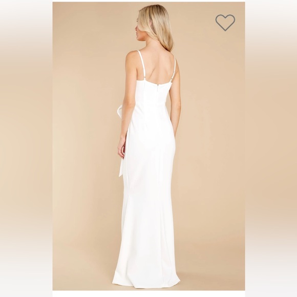 White Maxi Bridal Shower Dress with Bow from Red Dress size M new with tags - Picture 3 of 16